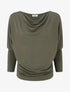 Top fluide à manches 3/4 chauve-souris - Kaki - 1