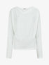 Pull fin uni à col bénitier - Blanc - 1