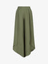 Pantalon ample à bords asymétriques - Kaki - 1