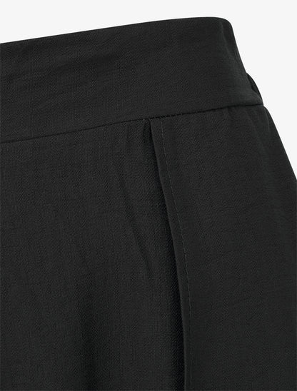Pantalon ample à bords asymétriques - Noir - 3