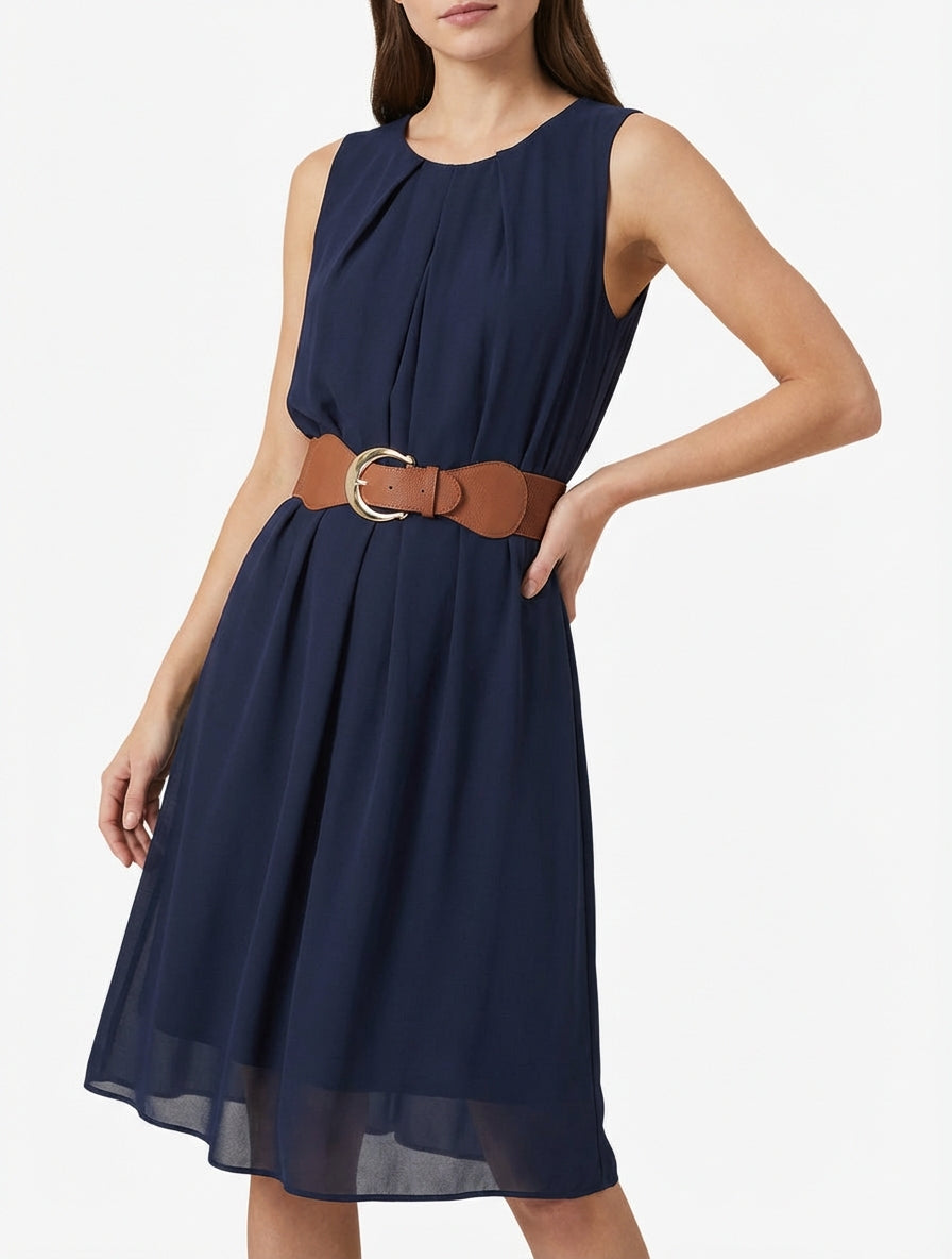 Abito semplice in voile senza maniche - Marina