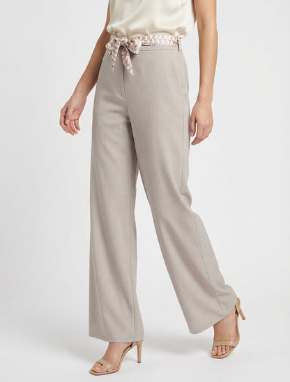 Pantaloni ampi uniti e cintati - Talpa chiaro