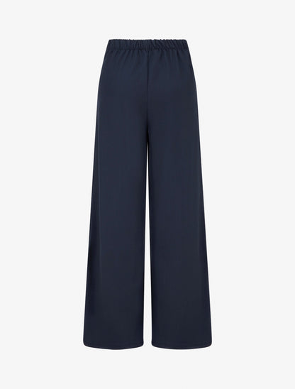 Pantalon ample à taille haute à boucle fantaisie - Marine - 2