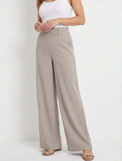 Pantaloni ampi con cintura e bottoni - Talpa