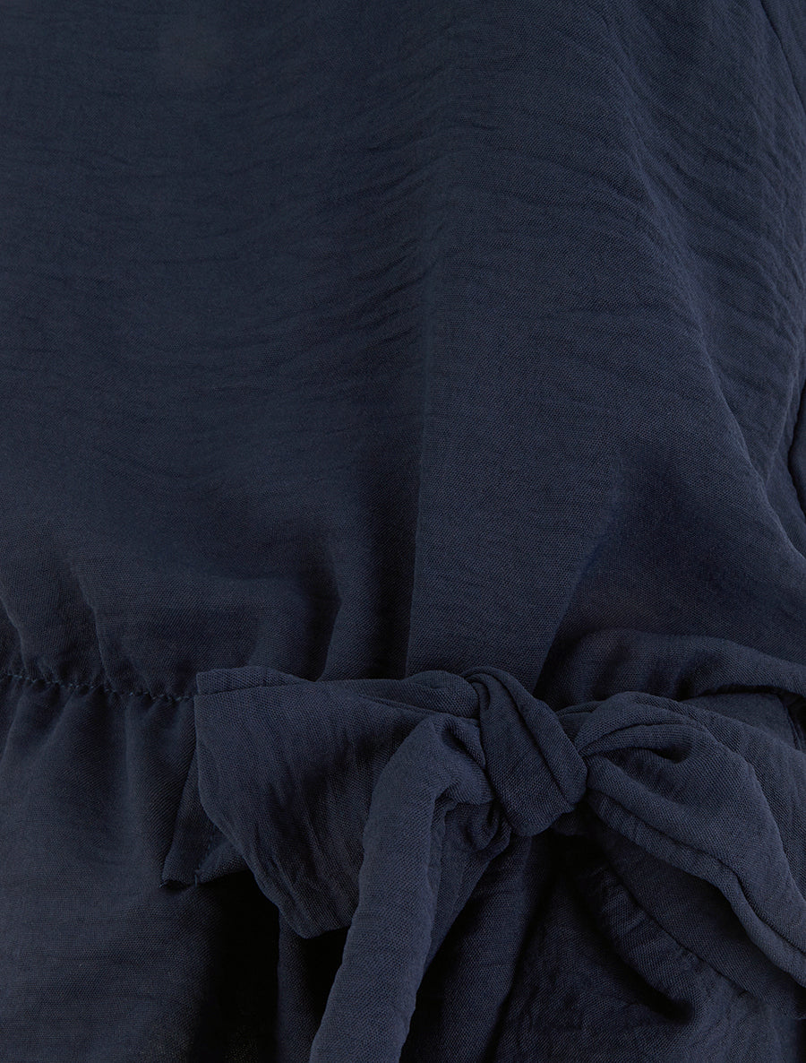 Top à col américain et noeud - Marine - 3