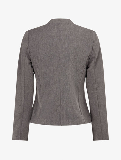 Veste ouverte à liseret - Gris foncé - 2