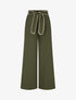 Pantalon ceinturé à détail irisé - Kaki - 1