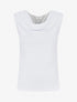 Top uni sans manches à broderie au dos - Blanc - 1