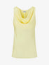 Top satiné sans manches col bénitier - Jaune citron - 1