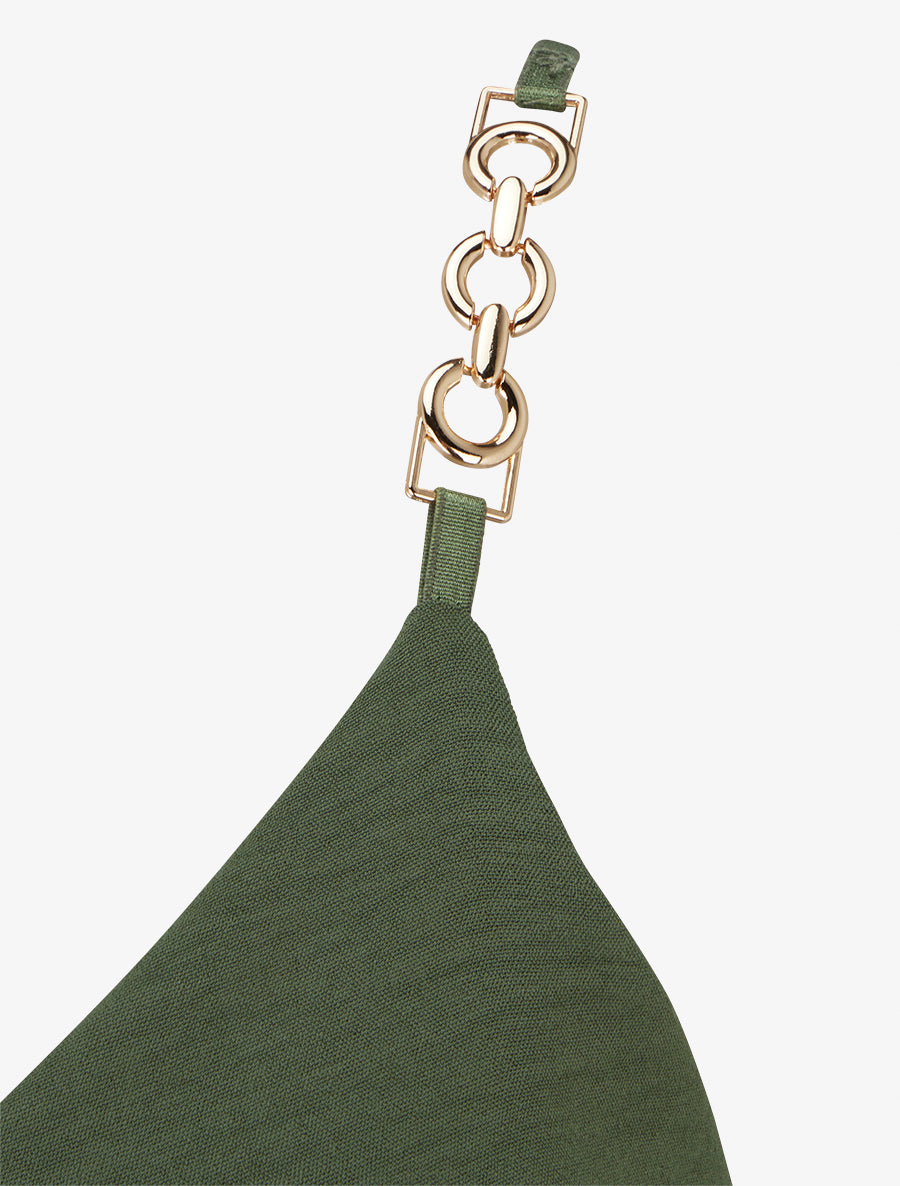 Combinaison à fines bretelles bijoux - Kaki - 3