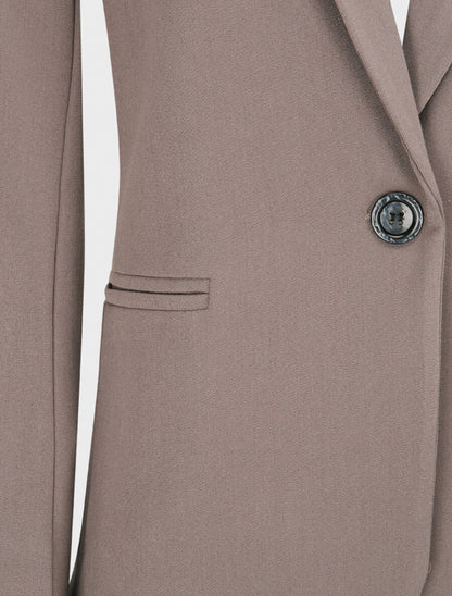 Veste basique cintrée à 1 bouton - Gris - 3