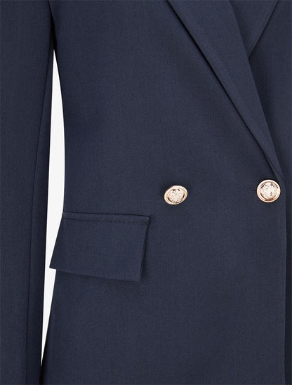 Veste basique cintrée à 2 boutons - Marine - 3