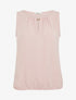 Top élastiqué à empiècement bijou - Vieux rose - 1