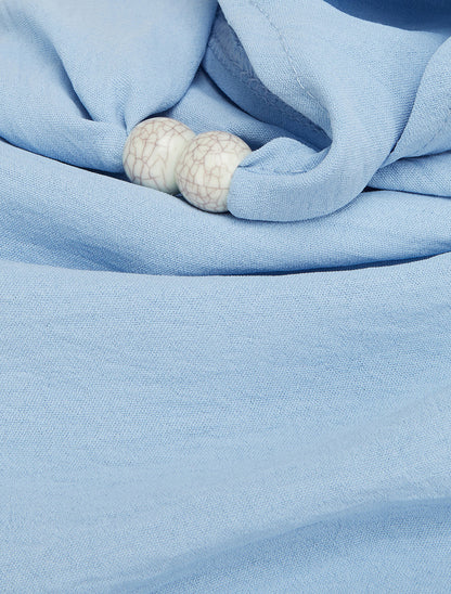 Top sans manches à empiècement bijoux - Bleu ciel - 3