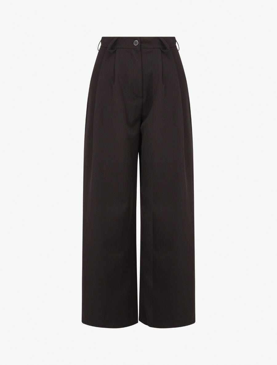 Pantalon de tailleur coupe droite - Noir - 1
