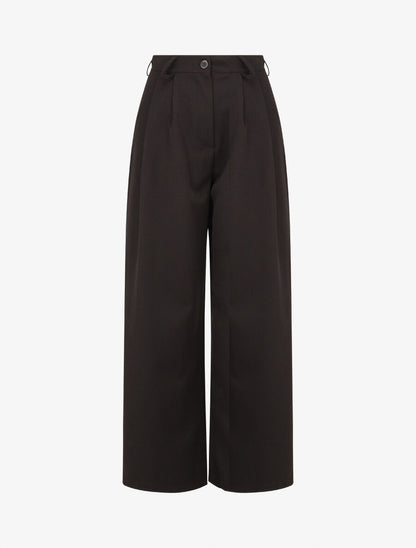 Pantalon de tailleur coupe droite - Noir - 1