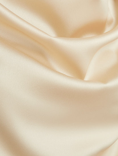 Top satiné à col bénitier - Beige - 3