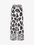 Pantalon ample imprimé léopard fantaisie - Noir - 1