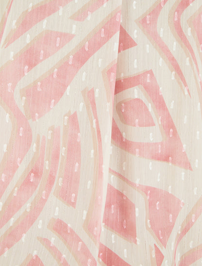 Top boule sans manches imprimé graphique - Rose - 3
