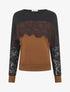 Pull fin dolman à bande dentelle - Camel - 1