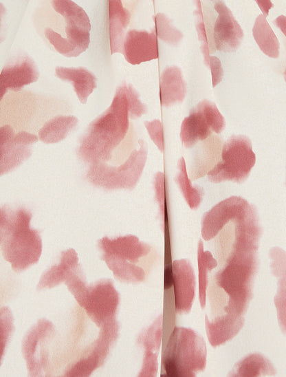 Top boule sans manches à imprimé léopard - Vieux rose - 3