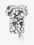 Top ample manches courtes imprimé cercles - Noir - 1
