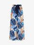 Pantalon ample imprimé tropical - Marine - 1