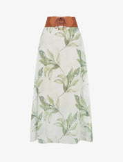 Jupe longue imprimé floral - Vert - 1
