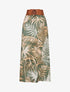 Jupe longue imprimé feuillage - Kaki - 1