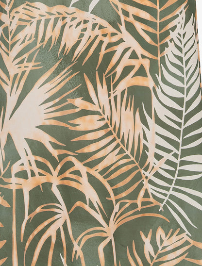 Jupe longue imprimé feuillage - Kaki - 3