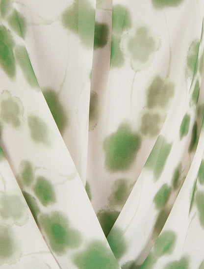 Top en voile imprimé tacheté - Vert - 3