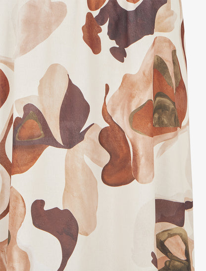 Robe longue imprimé fantaisie - Beige - 3