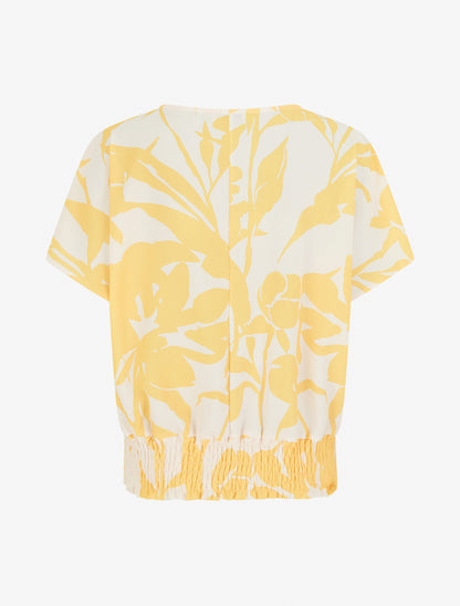 Top coupe boule imprimé floral - Jaune - 2