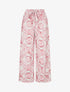 Pantalon élastiquée imprimé abstrait - Rose - 1