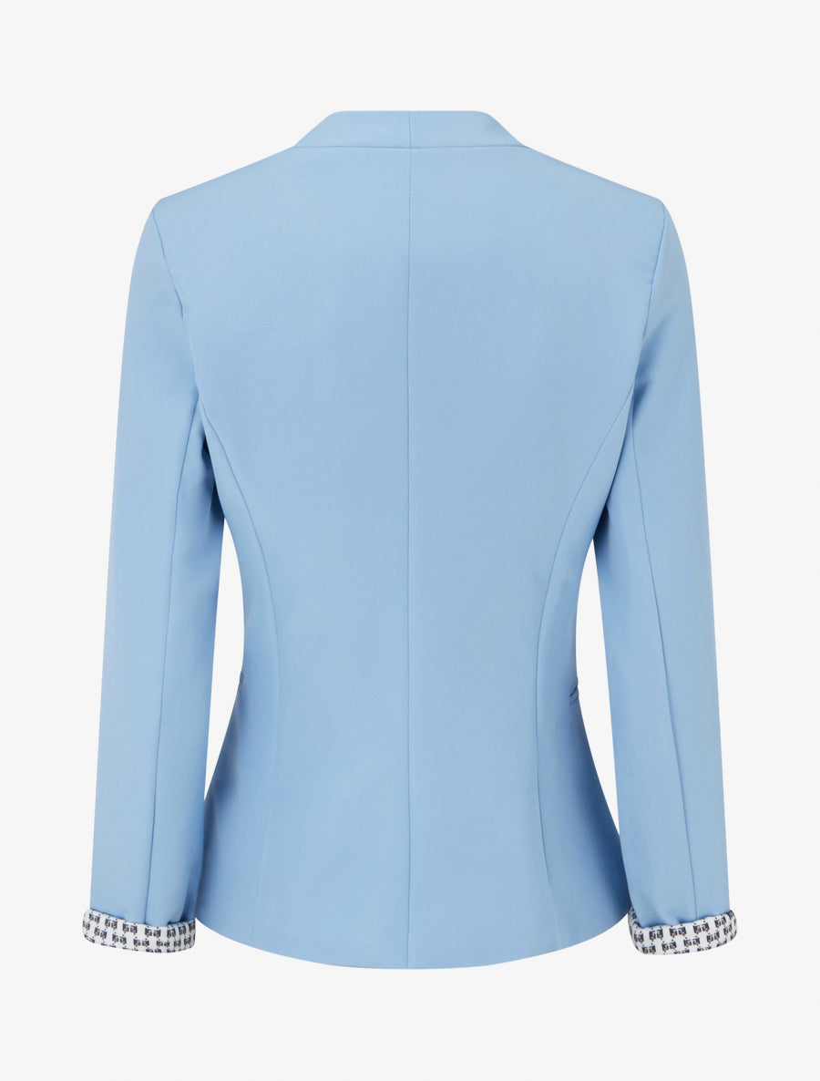 Veste droite à épaulettes - Bleu ciel - 2