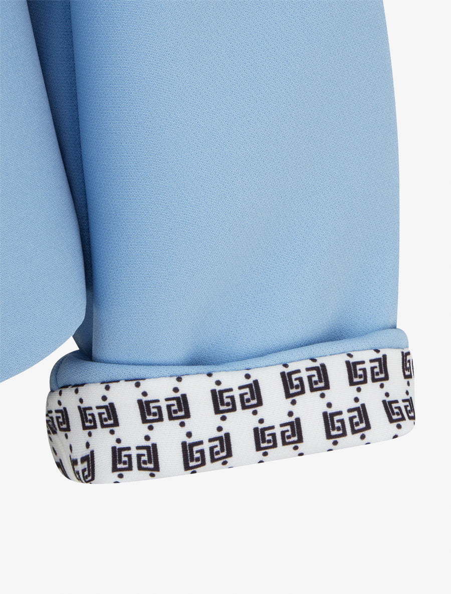 Veste droite à épaulettes - Bleu ciel - 3