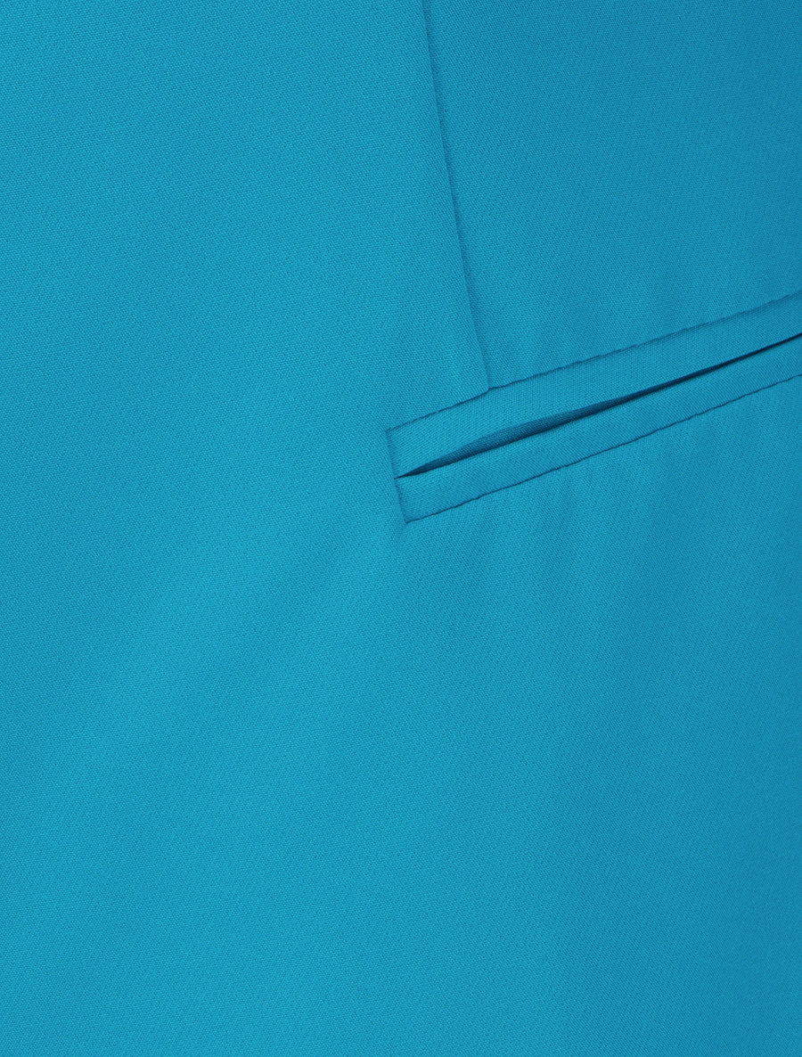 Giacca dritta con spalline - Turchese