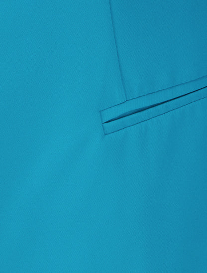 Giacca dritta con spalline - Turchese