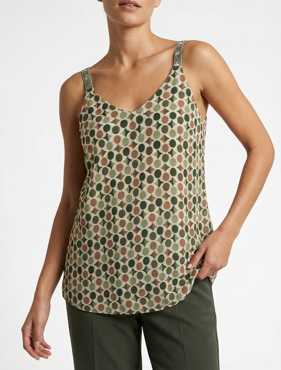 Top a pois stilizzati - Cachi