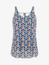 Caraco imprimé pois stylisés - Marine - 1