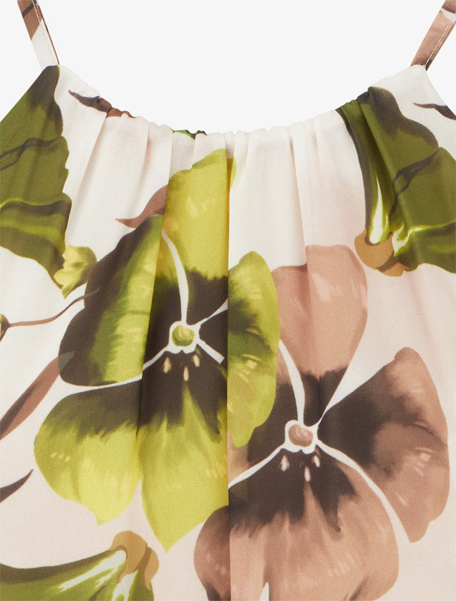 Top fluide imprimé floral - Vert - 3