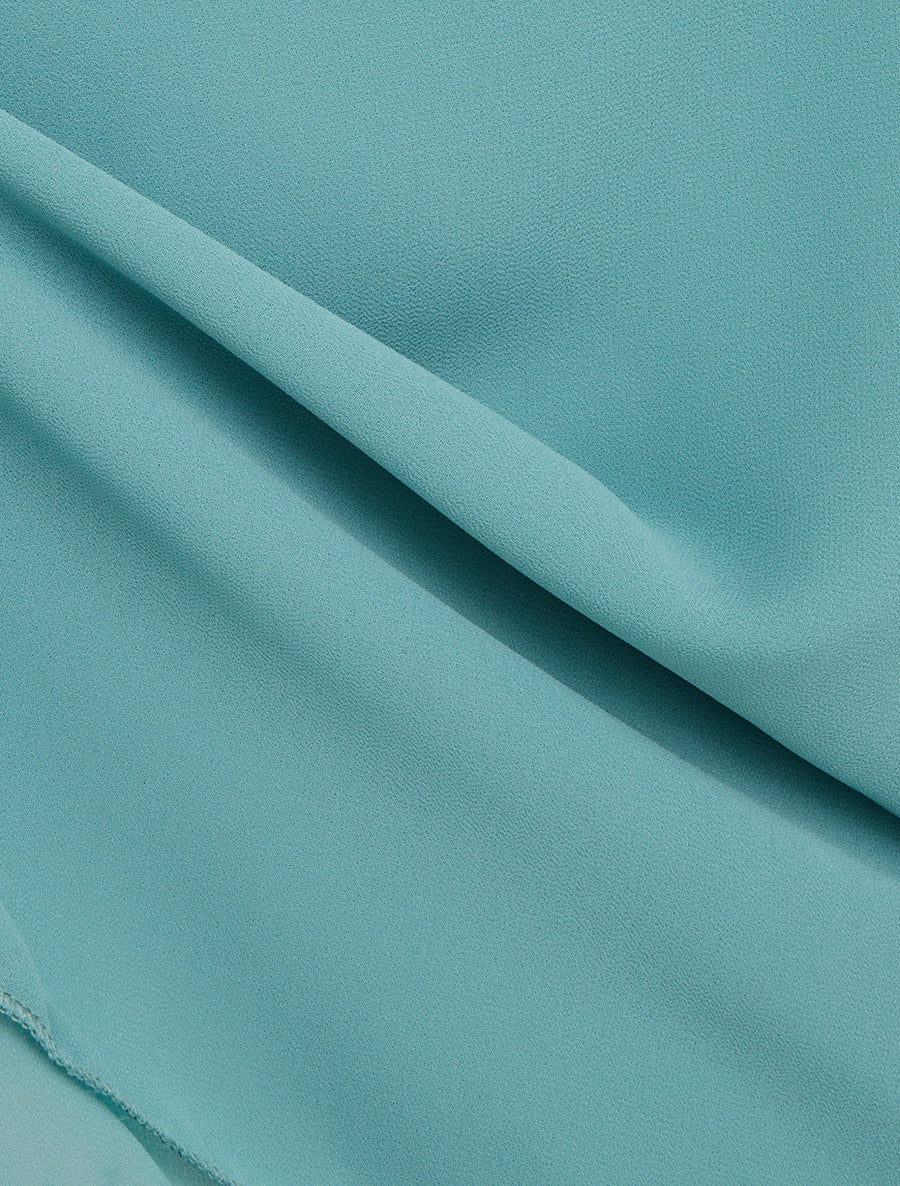 Caraco uni en voile superposé - Turquoise - 3