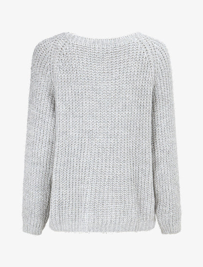 Pull en maille irisée - Argent - 2