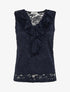 Top sans manches en dentelle - Marine - 1