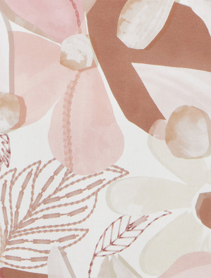 Canotta satinata a fiori con nodo - Beige