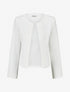 Veste droite à col rond et épaulettes - Blanc - 1