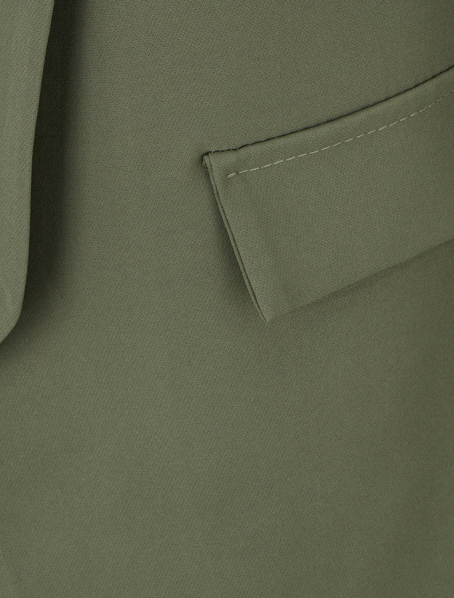 Blazer uni à manches longue - Kaki - 3