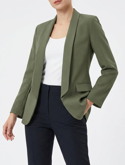 Blazer semplice a maniche lunghe - Cachi