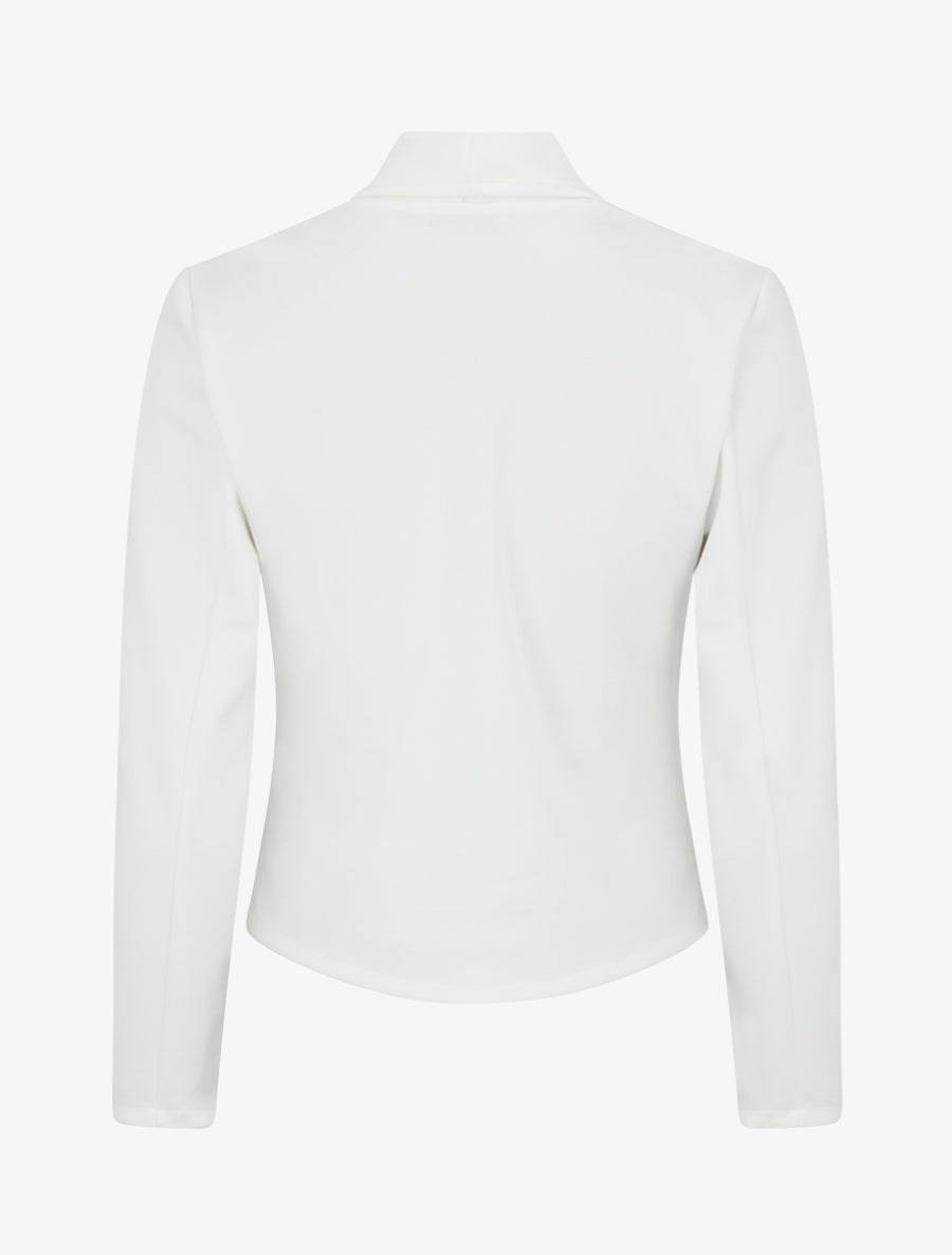 Veste en suédine à poches décoratives zippées - Blanc - 2