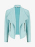 Veste en suédine à poches décoratives zippées - Vert d&